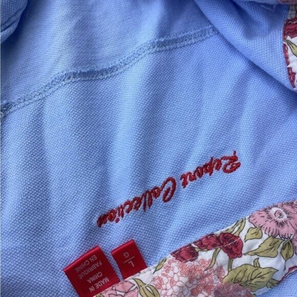 cowgirl argyle boho cozy grandpa dad Men’s polo shirt large report collection - Picture 3 of 5